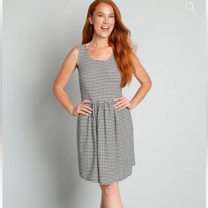 ModCloth optimistic effect sleeveless dress in gingham pattern.